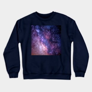 hippie blue purple starry sky universe galaxy Crewneck Sweatshirt